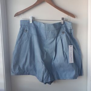 Birds of North America Light Chambray Shorts - 12